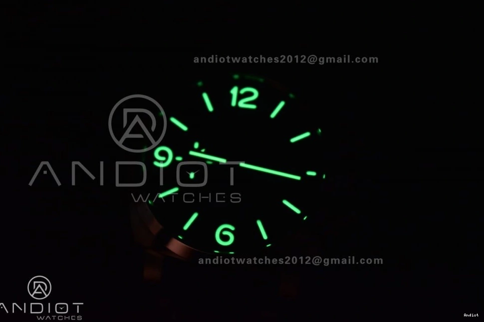 Green PAM732 Dial 999 Brown Edition TTF Strap Dark P  Upgraded Leather 1:1 on Best 0707